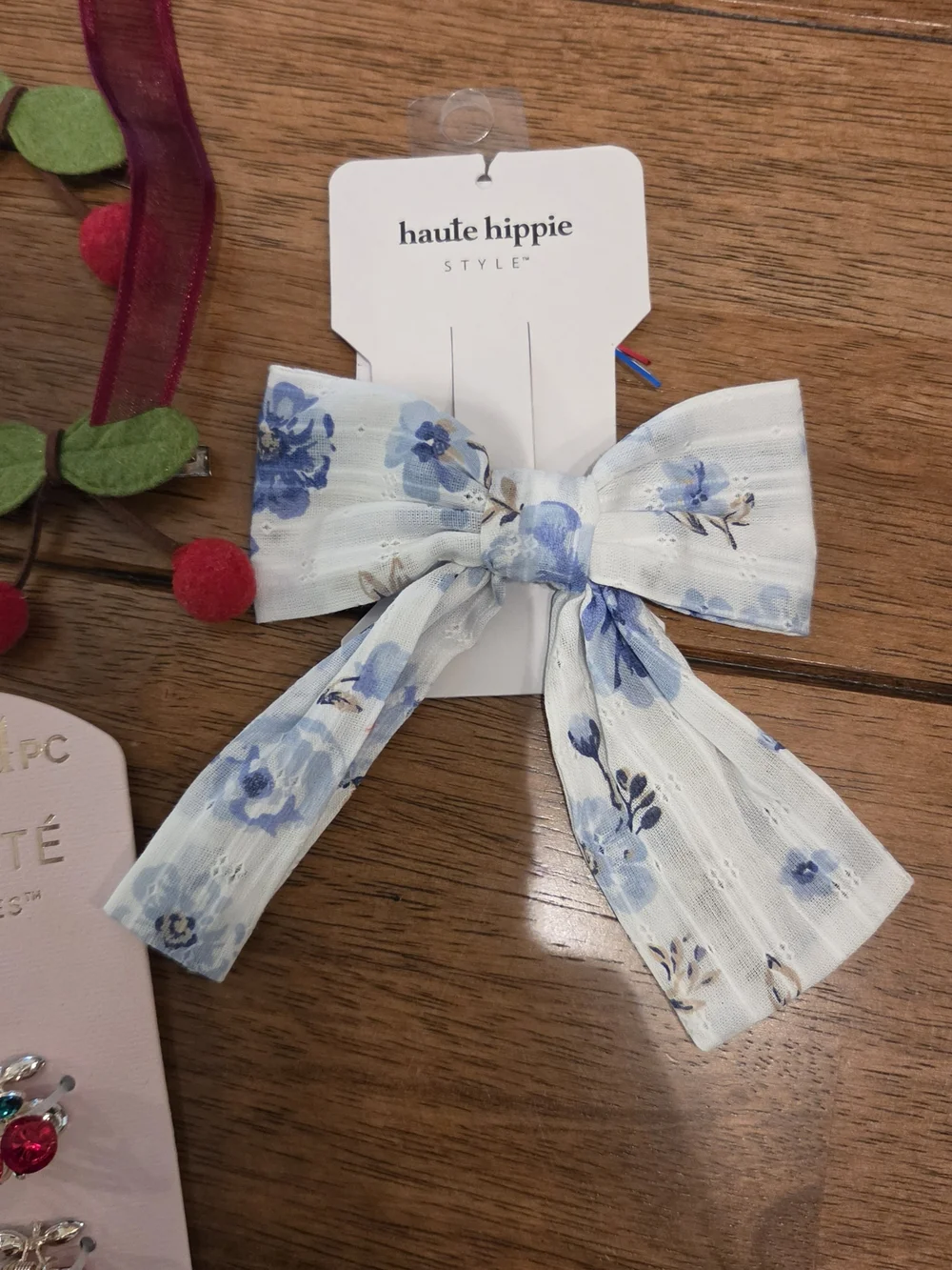 Floral/cherry Hair Clips And Bows Bundle. NWT
